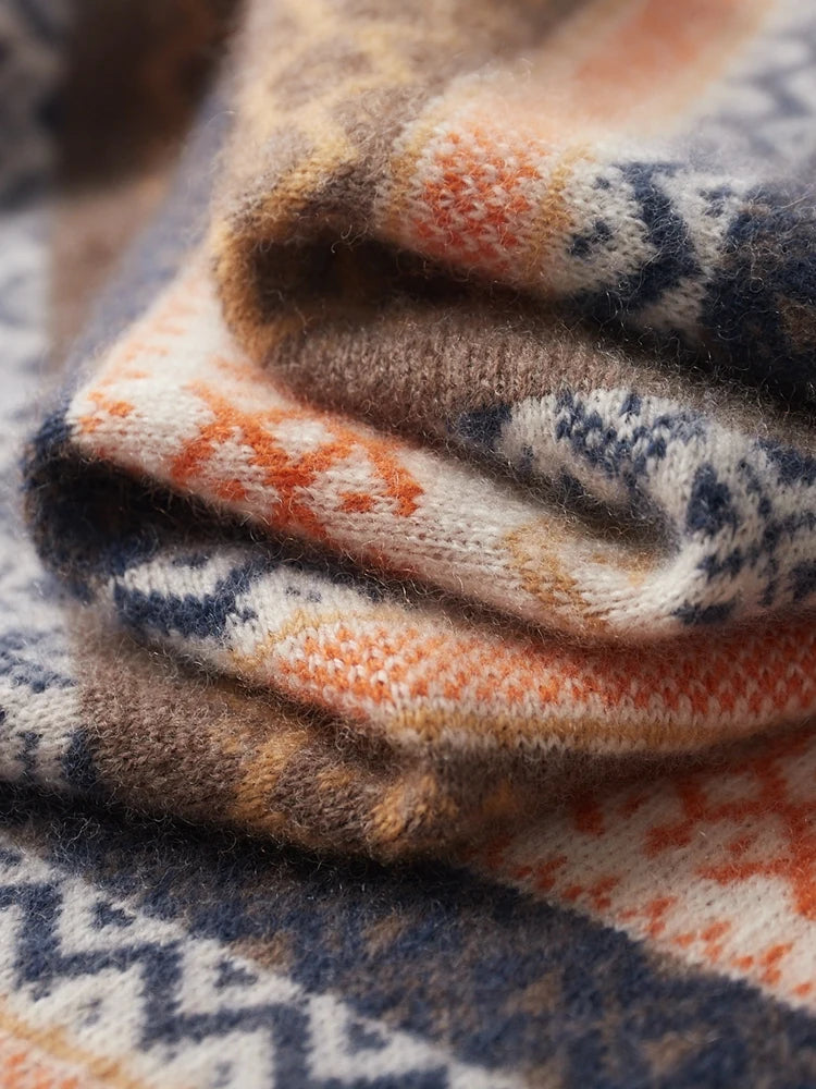 Langford Cashmere Sweater™ The Notting Hill Striped Fair Isle