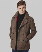 Langford Coat™ Aldwych Herringbone Peacoat
