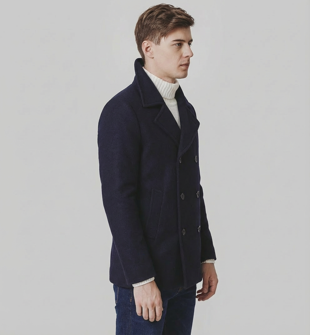 Langford Coat™ Fleet Melton Peacoat
