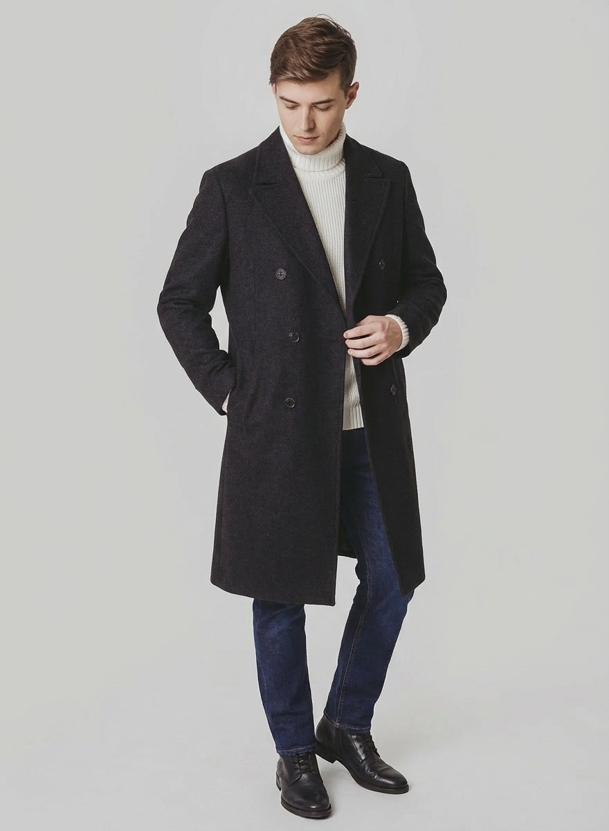 Langford Peacoat™ The Kensington Herringbone