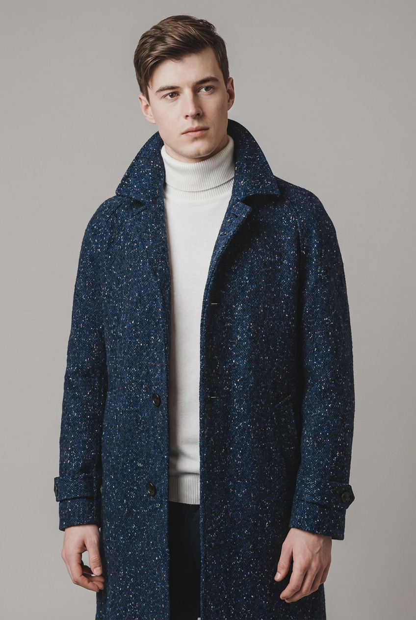 Langford Overcoat™ Midnight Speckle Wool