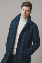 Langford Overcoat™ Midnight Speckle Wool