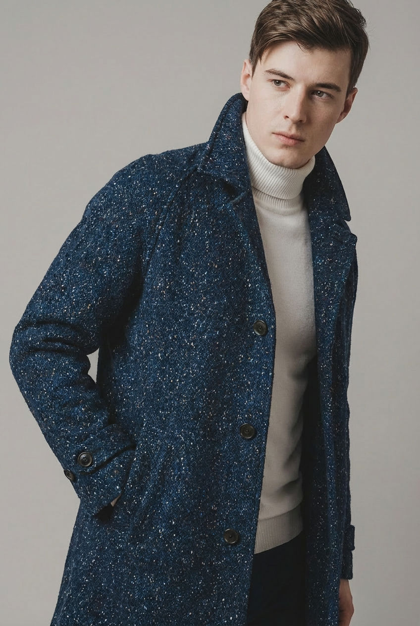 Langford Overcoat™ Midnight Speckle Wool