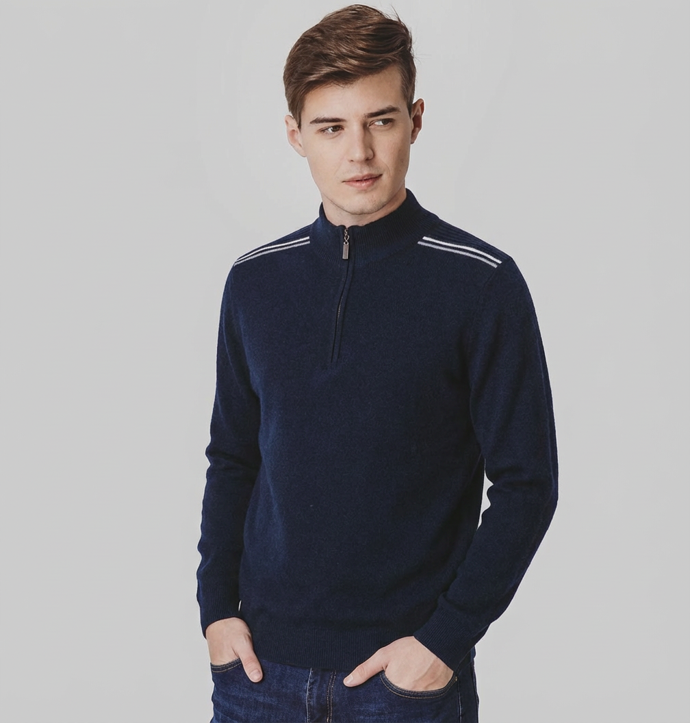 Langford Cashmere Sweater™ The Fitzrovia Quarter-Zip