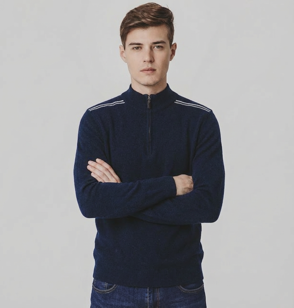 Langford Cashmere Sweater™ The Fitzrovia Quarter-Zip