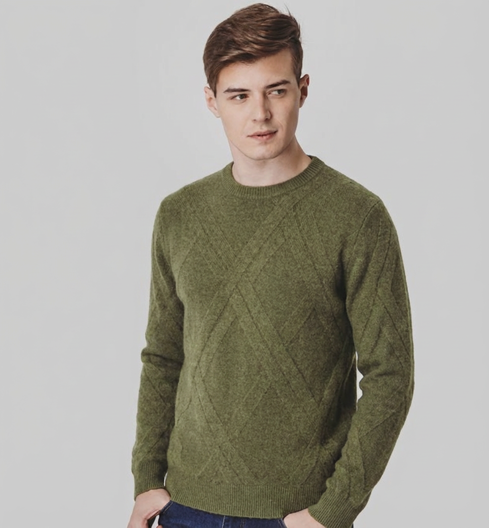 Langford Cashmere Sweater™ The Chelsea Diamond Knit