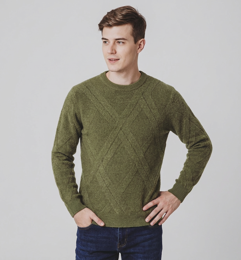 Langford Cashmere Sweater™ The Chelsea Diamond Knit