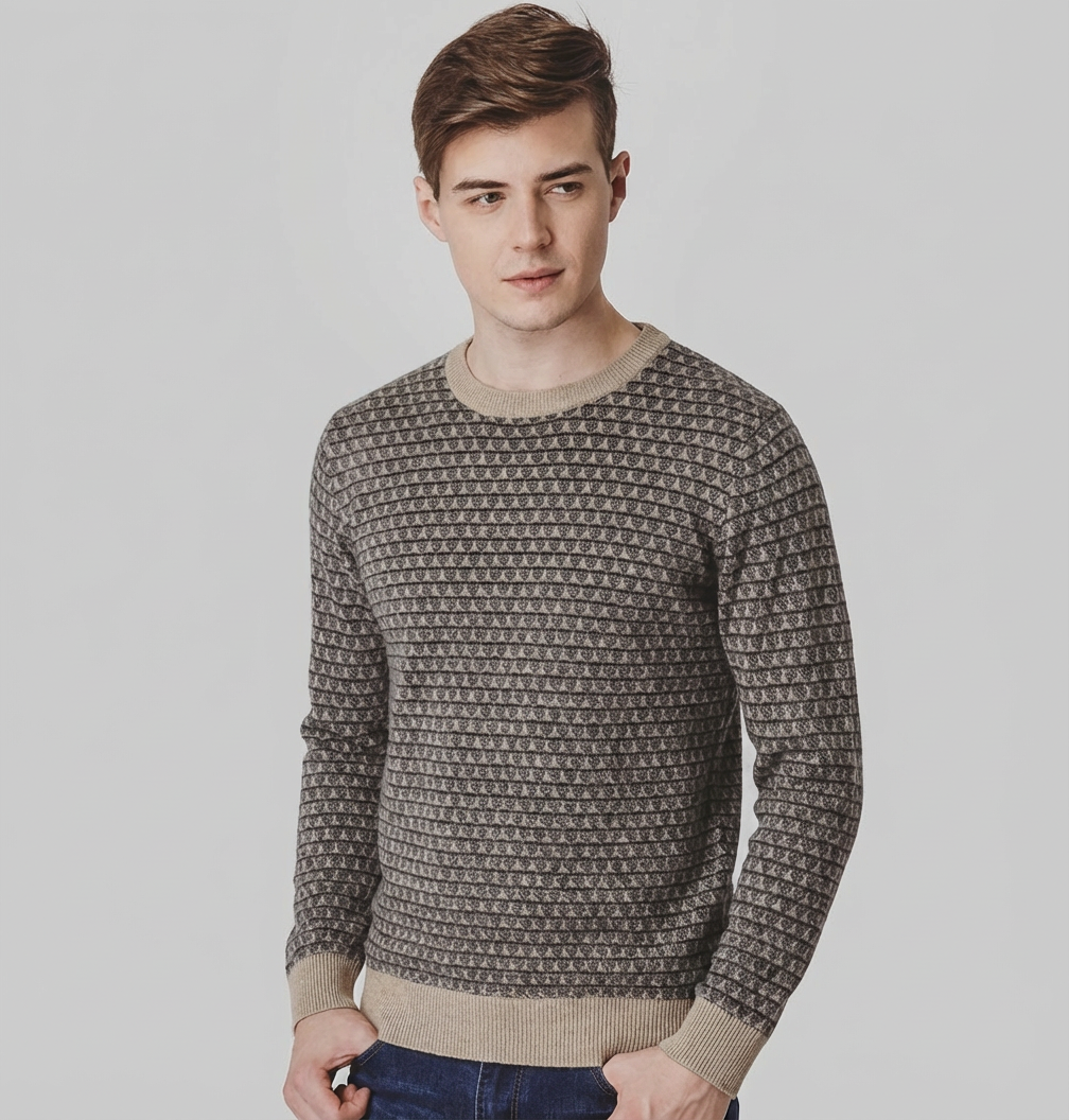 Langford Cashmere Sweater™ The Paddington Micro-Pattern