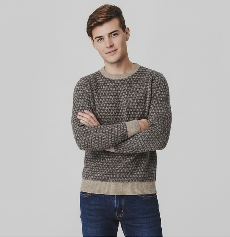 Langford Cashmere Sweater™ The Paddington Micro-Pattern