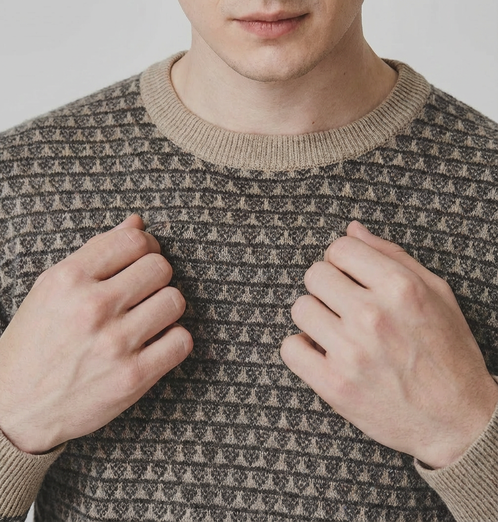 Langford Cashmere Sweater™ The Paddington Micro-Pattern