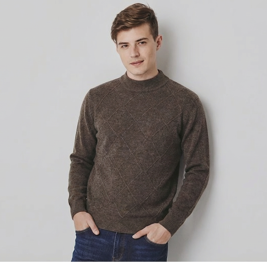 Langford Cashmere Sweater™ The Westminster Diamond Texture