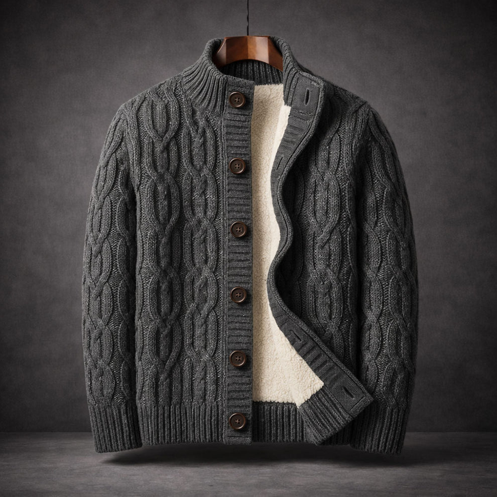 Langford Cardigan™ Merino Cable - Knit Button - Langford Maison