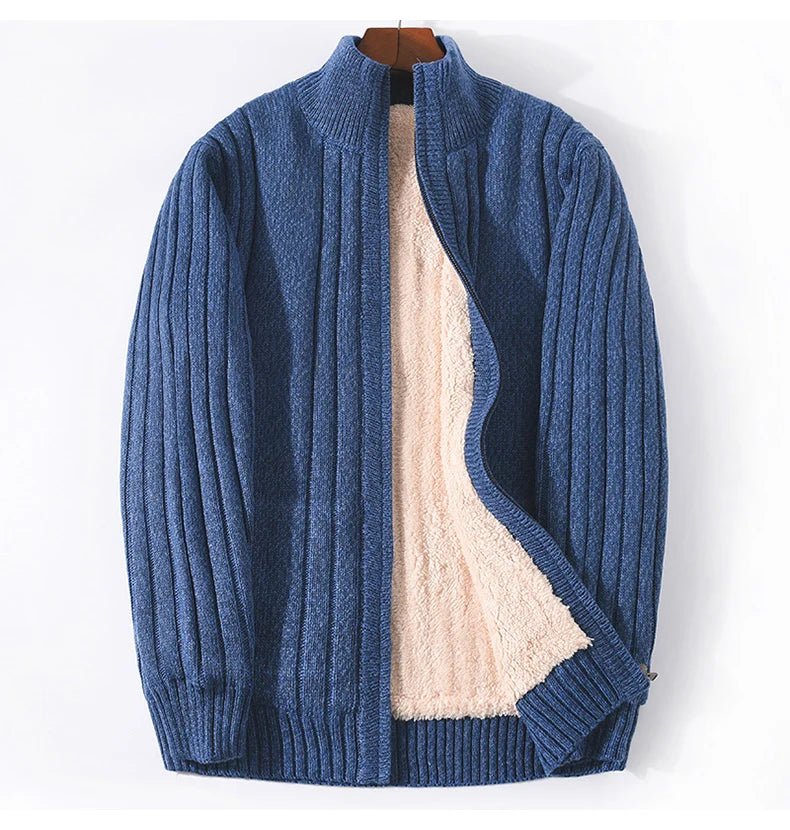 Langford Cardigan™ Merino Wool Rib Zip - Langford Maison