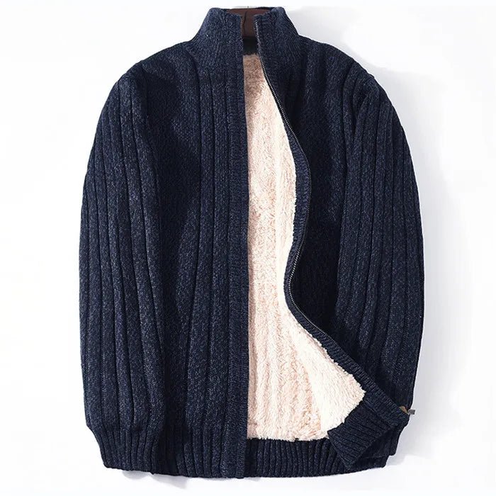 Langford Cardigan™ Merino Wool Rib Zip - Langford Maison