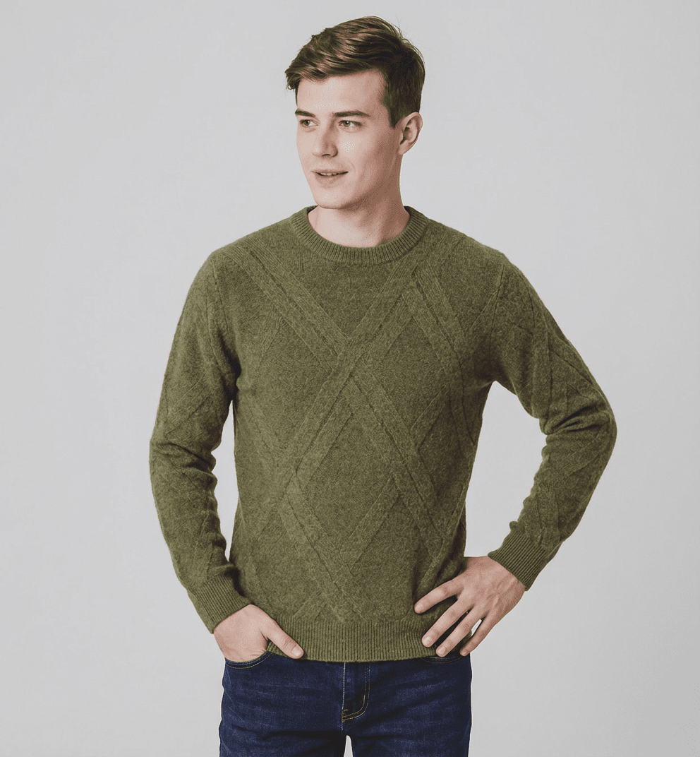 Langford Cashmere Sweater™ The Chelsea Diamond Knit - Langford Maison