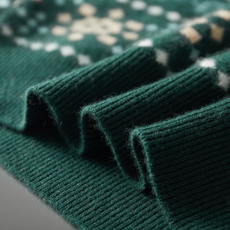 Langford Cashmere Sweater™ The Cotswold Fair Isle Quarter - Zip - Langford Maison