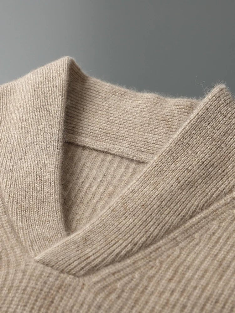 Langford Cashmere Sweater™ The Knightsbridge Shawl - Neck - Langford Maison