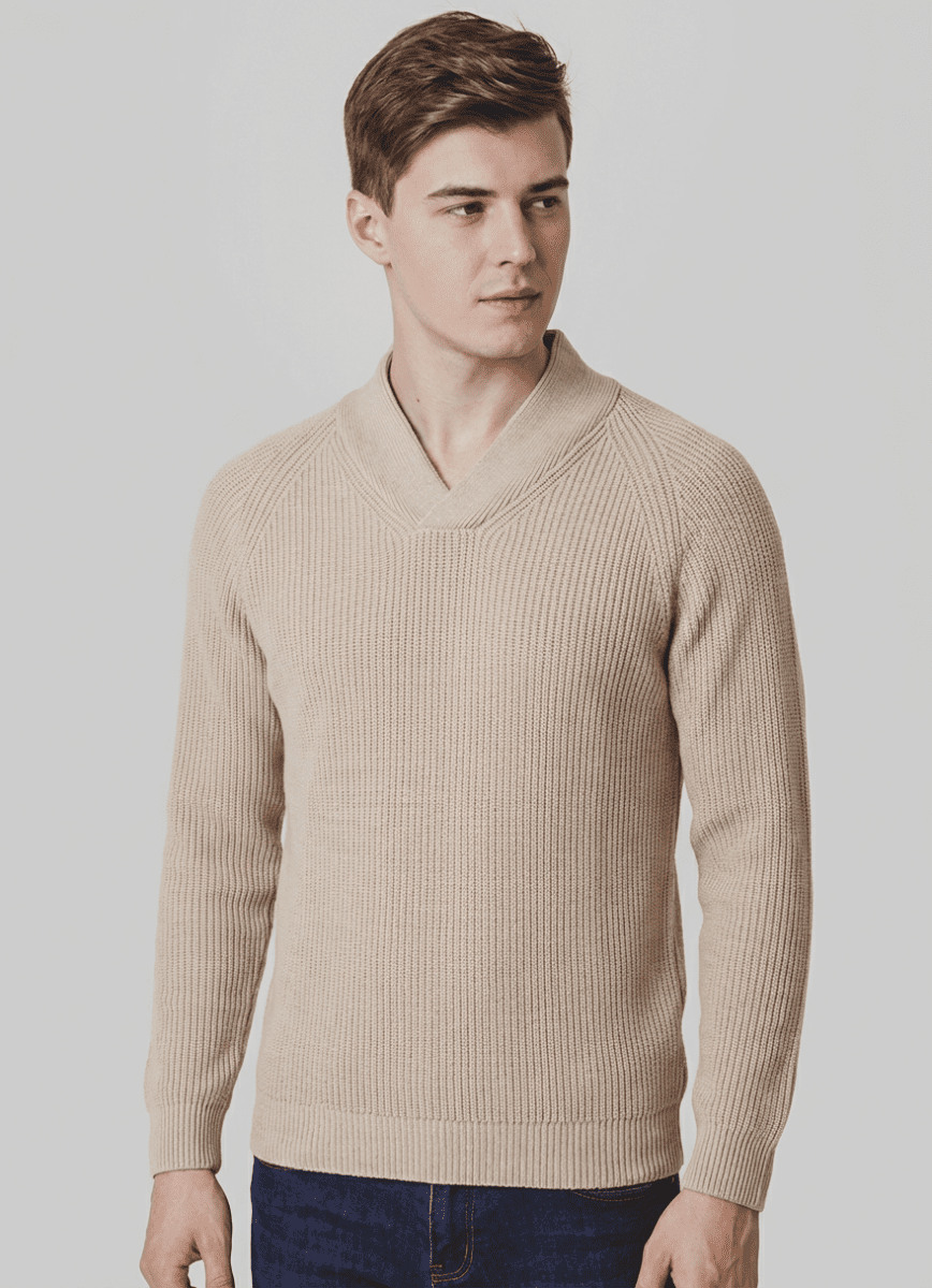 Langford Cashmere Sweater™ The Knightsbridge Shawl - Neck - Langford Maison