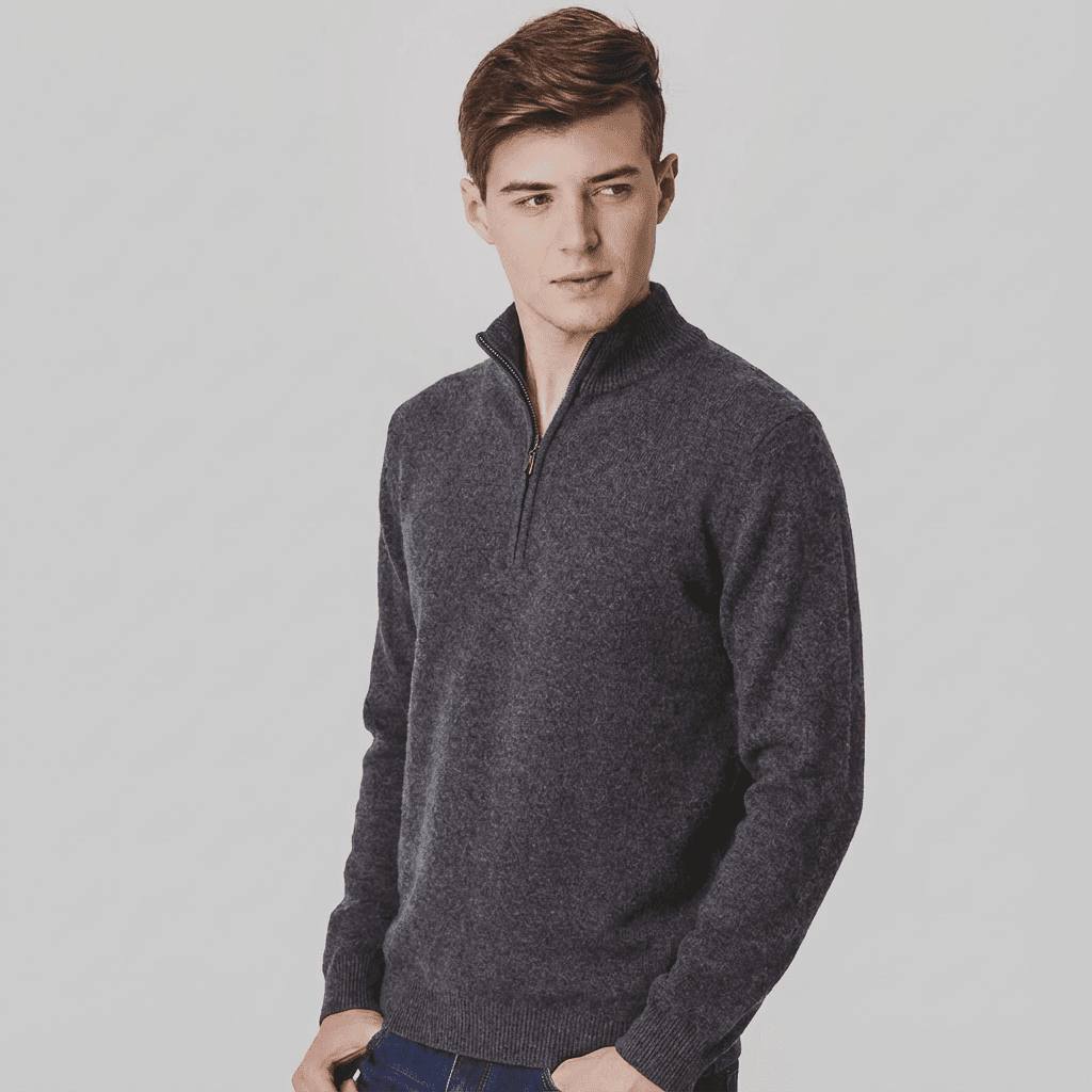 Langford Cashmere Sweater™ The Mayfair Half - Zip - Langford Maison