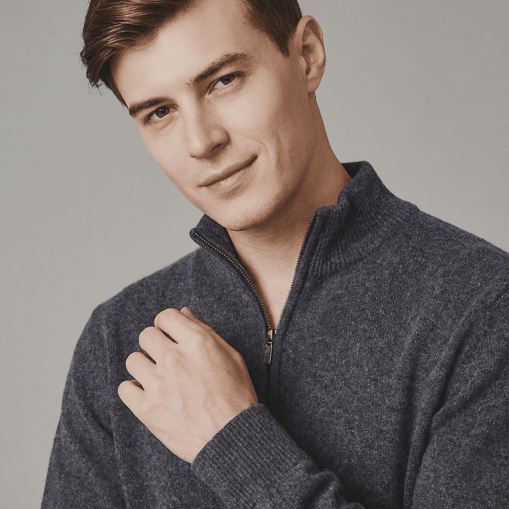 Langford Cashmere Sweater™ The Mayfair Half - Zip - Langford Maison