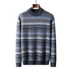 Langford Cashmere Sweater™ The Notting Hill Striped Fair Isle - Langford Maison