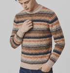 Langford Cashmere Sweater™ The Notting Hill Striped Fair Isle - Langford Maison