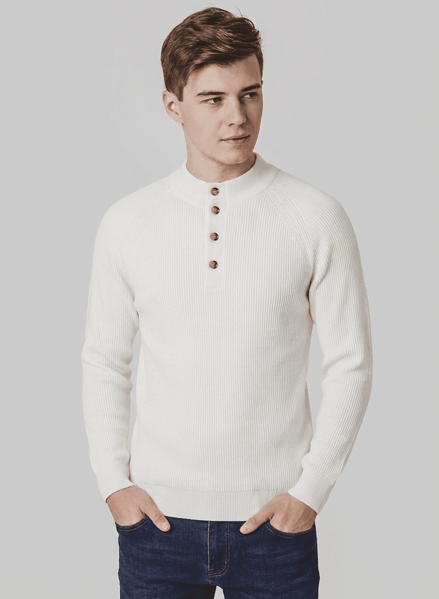 Langford Cashmere Sweater™ The Sloane Square Henley - Langford Maison