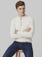 Langford Cashmere Sweater™ The Sloane Square Henley - Langford Maison