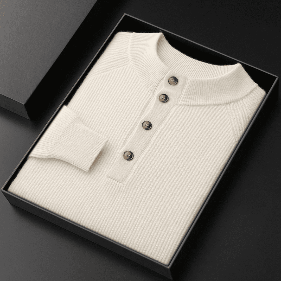 Langford Cashmere Sweater™ The Sloane Square Henley - Langford Maison