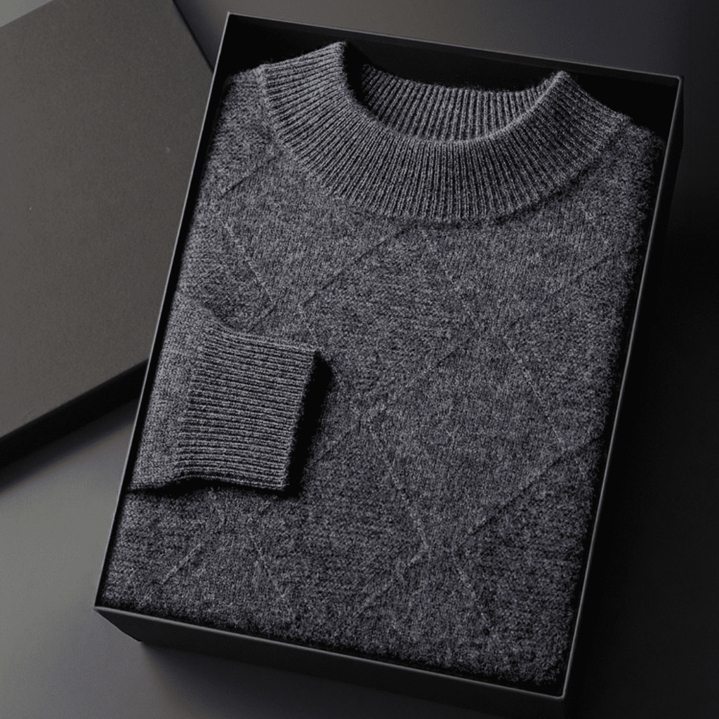 Langford Cashmere Sweater™ The Westminster Diamond Texture - Langford Maison