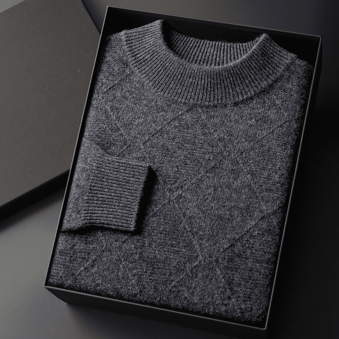 Langford Cashmere Sweater™ The Westminster Diamond Texture - Langford Maison