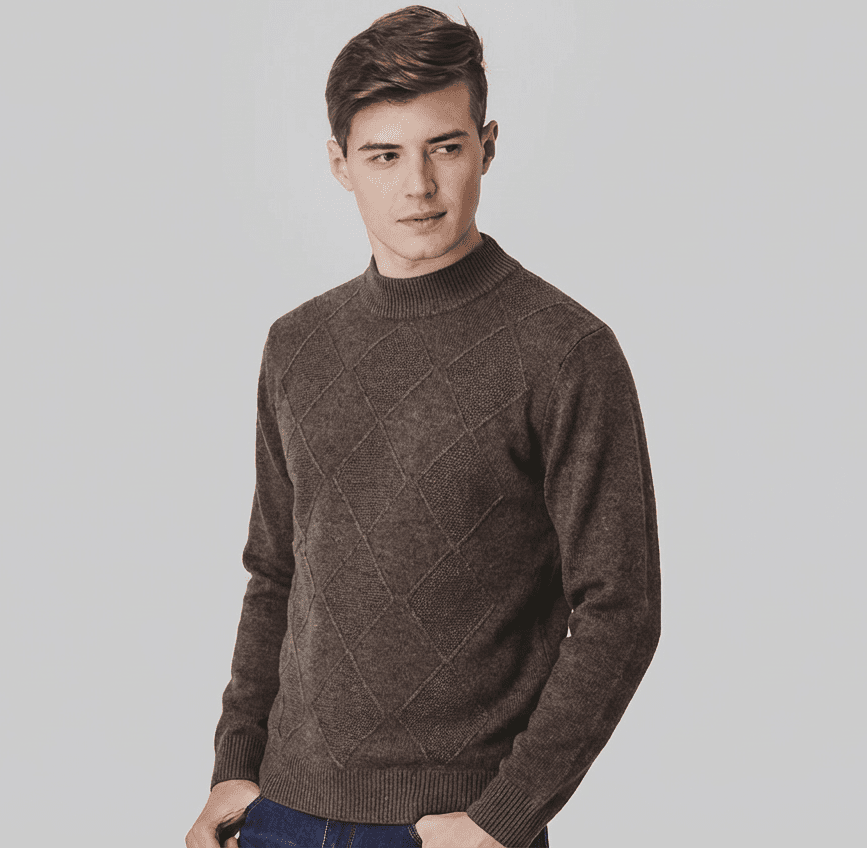 Langford Cashmere Sweater™ The Westminster Diamond Texture - Langford Maison