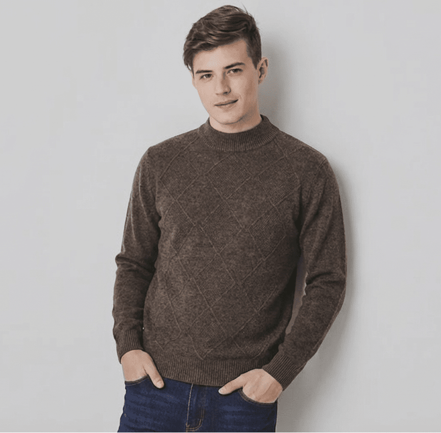 Langford Cashmere Sweater™ The Westminster Diamond Texture - Langford Maison