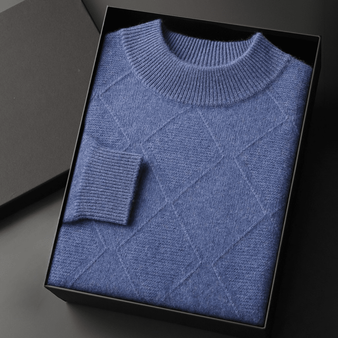 Langford Cashmere Sweater™ The Westminster Diamond Texture - Langford Maison