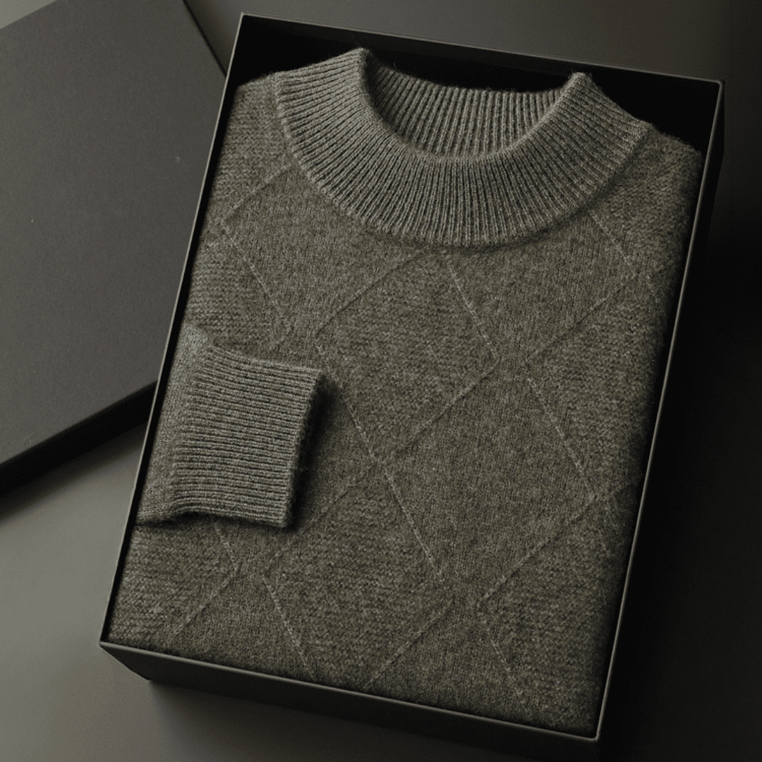 Langford Cashmere Sweater™ The Westminster Diamond Texture - Langford Maison