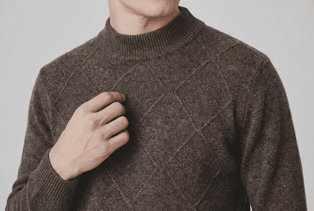 Langford Cashmere Sweater™ The Westminster Diamond Texture - Langford Maison