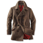 Langford Coat™ Aldwych Herringbone Peacoat - Langford Maison