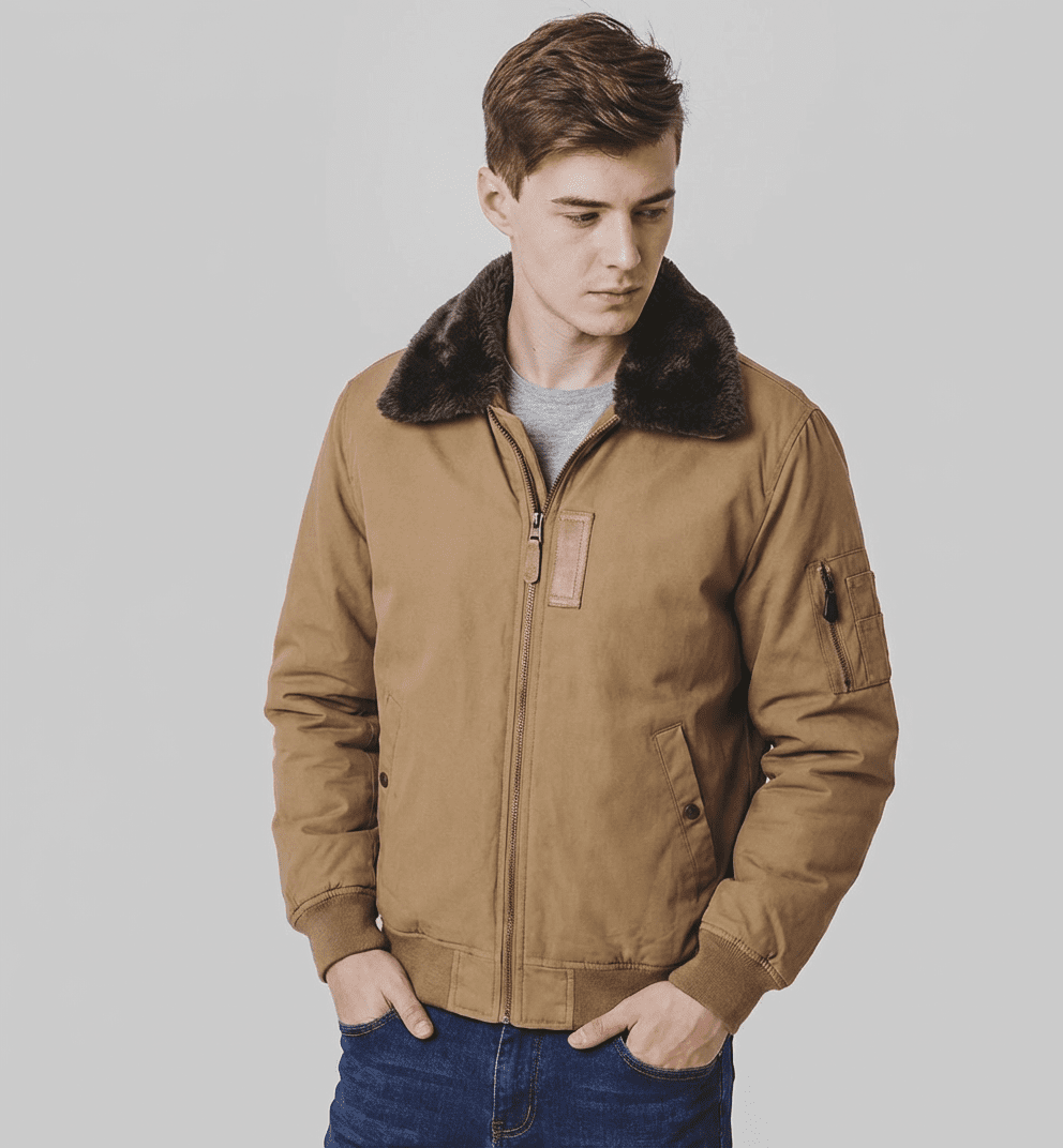Langford Jacket™ Aviator Borg - Collar Bomber - Langford Maison