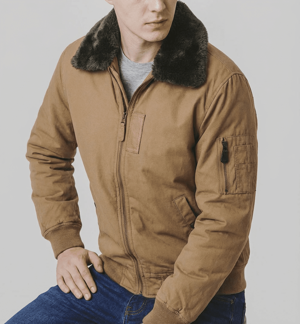 Langford Jacket™ Aviator Borg - Collar Bomber - Langford Maison