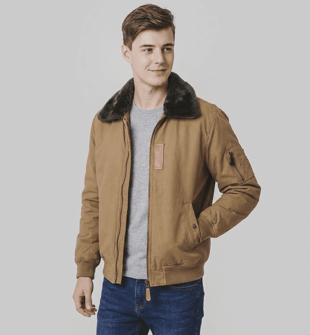 Langford Jacket™ Aviator Borg - Collar Bomber - Langford Maison