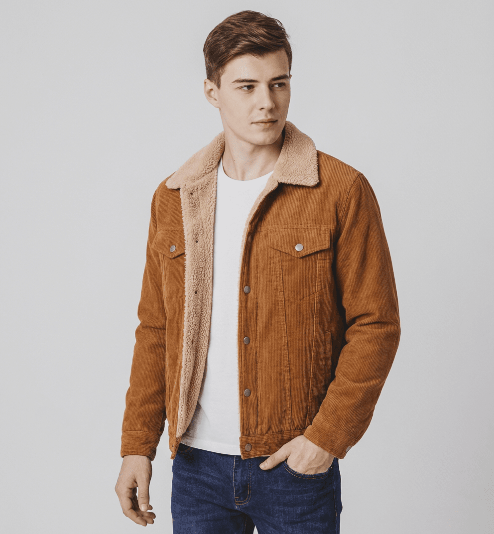 Langford Jacket™ Brixton Sherpa - Cord Trucker - Langford Maison
