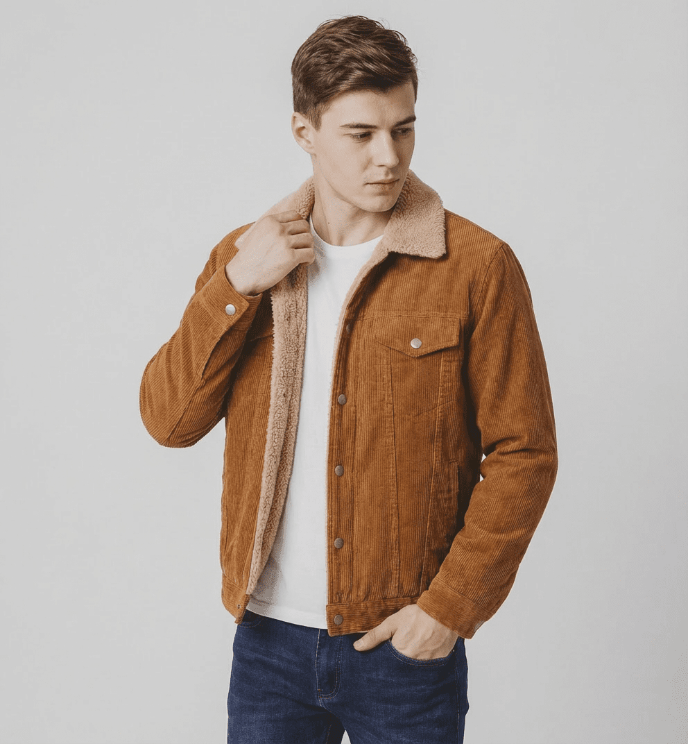 Langford Jacket™ Brixton Sherpa - Cord Trucker - Langford Maison