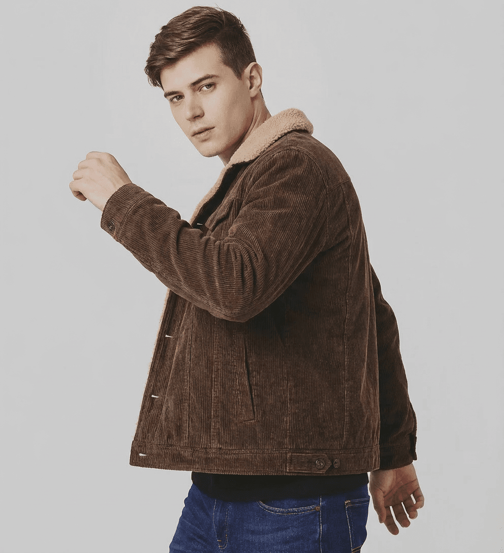 Langford Jacket™ Corduroy Sherpa Trucker - Langford Maison