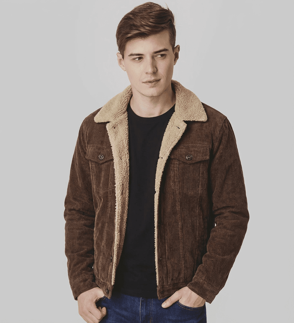 Langford Jacket™ Corduroy Sherpa Trucker - Langford Maison