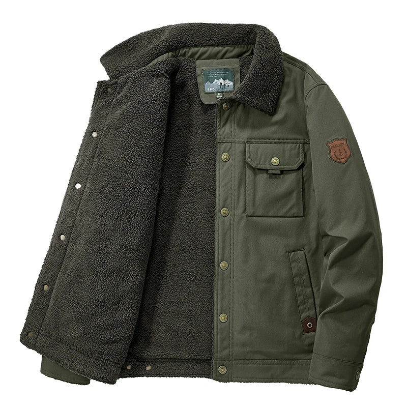 Langford Jacket™ Sand Sherpa Trucker - Langford Maison