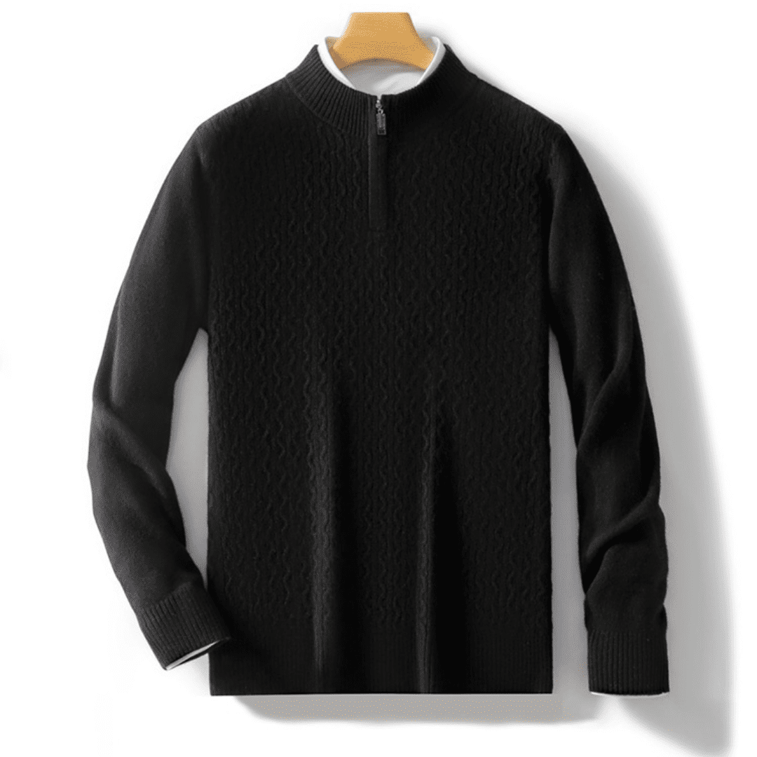 Langford Merino Sweater™ The Cambridge Half - Zip - Langford Maison