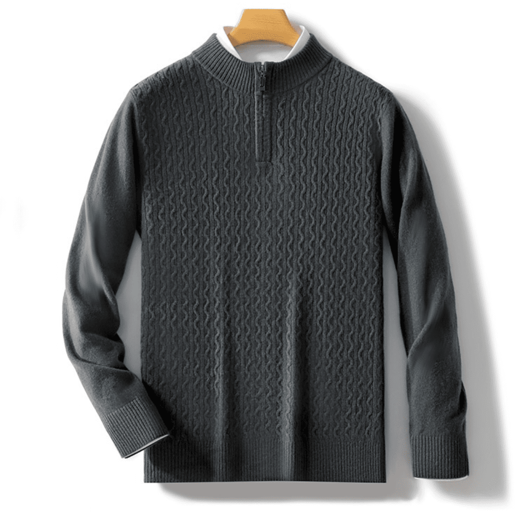Langford Merino Sweater™ The Cambridge Half - Zip - Langford Maison