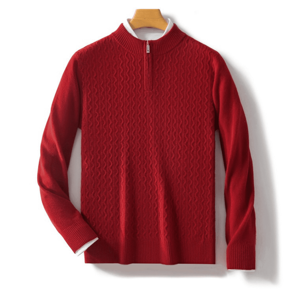 Langford Merino Sweater™ The Cambridge Half - Zip - Langford Maison