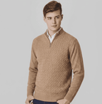 Langford Merino Sweater™ The Cambridge Half - Zip - Langford Maison