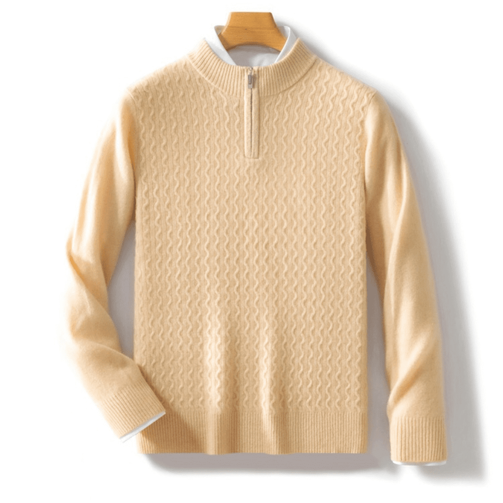Langford Merino Sweater™ The Cambridge Half - Zip - Langford Maison